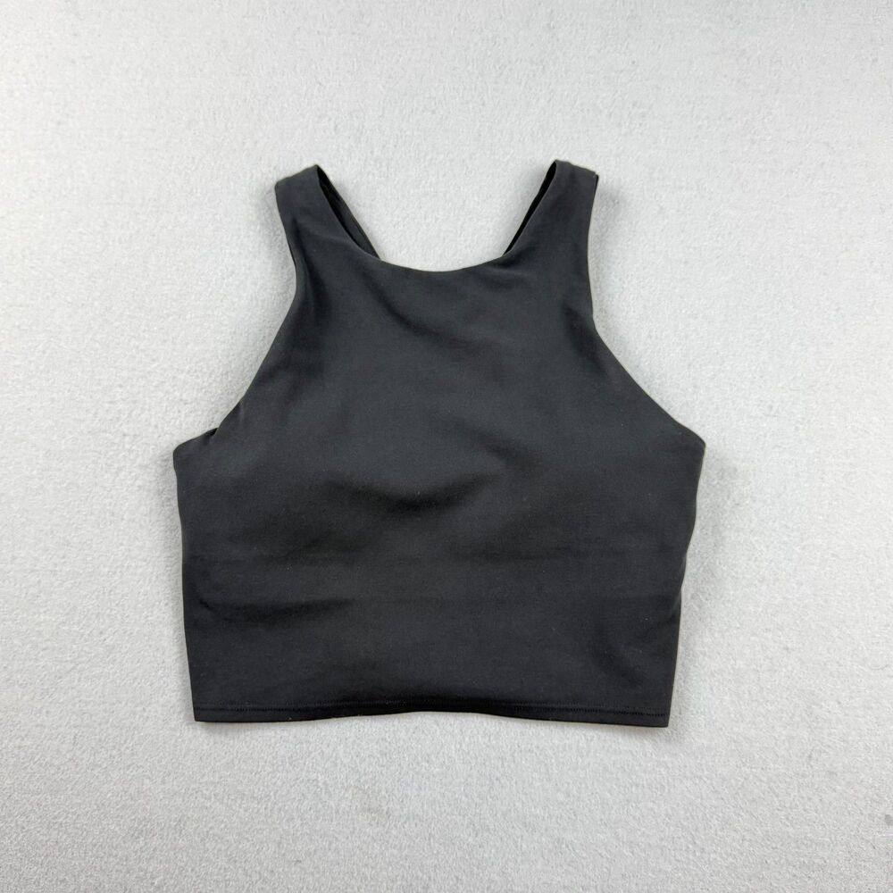 Athleta Conscious Crop A-C Top Womens XS Black Built In Sports Bra 446564